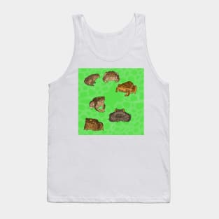 Toads Pattern Green Tank Top